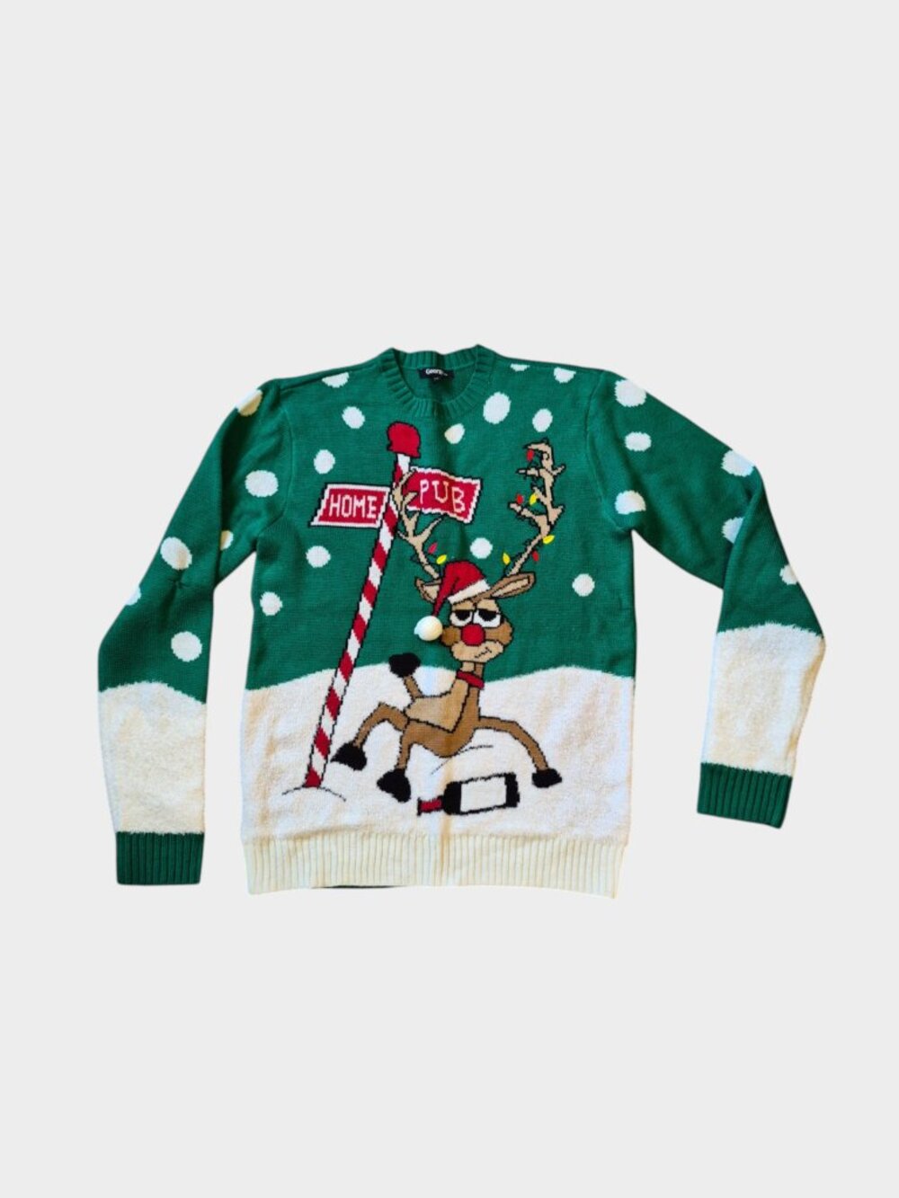 Crossroads Christmas Sweater Drunk Rudolph